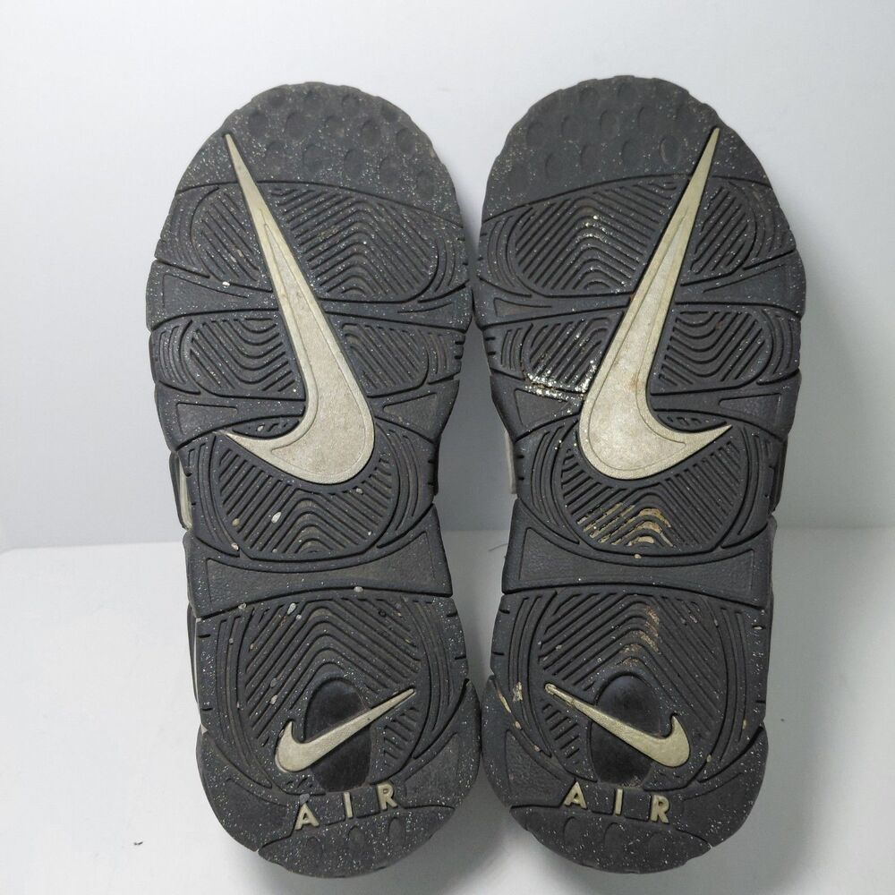 Nike Air More Uptempo Black Metallic Silver Athletic Sneakers Womens 8.5 - Picture 9 of 9
